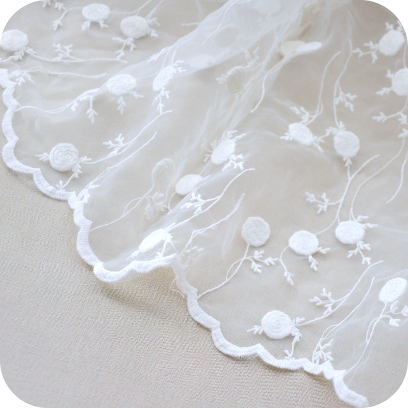 51” Width IRIZ Lollipop Organza Romantic Embroidery Floral Lace Fabric – iriz  Lace