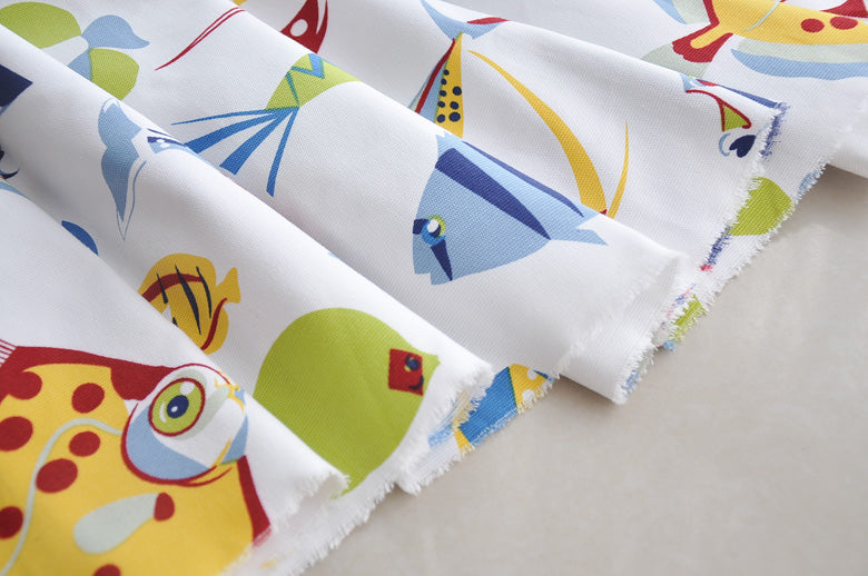 Ikat Cotton Printed Fish Design Fabric, GSM: 150-200 at Rs 110