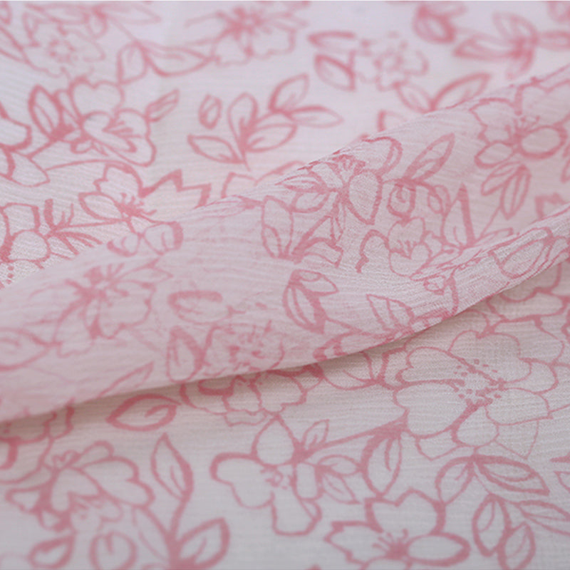 Pink Waving Floral Cotton Eyelet #26464