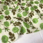 140cm Width x 95cm Length Freshly Green Branch Foliage Print Cotton Fabric