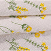 125cm Width Little Yellow Flower Brach Embroidery Cotton Fabric