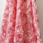 51 inches Width Gradient Rosebud Petals Pink 3D Floral Lace Fabric by the Yard