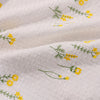 125cm Width Little Yellow Flower Brach Embroidery Cotton Fabric