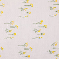 125cm Width Little Yellow Flower Brach Embroidery Cotton Fabric