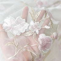 150cm Width x 95cm Length Fairy Floral Embroiderye Lace Fabric