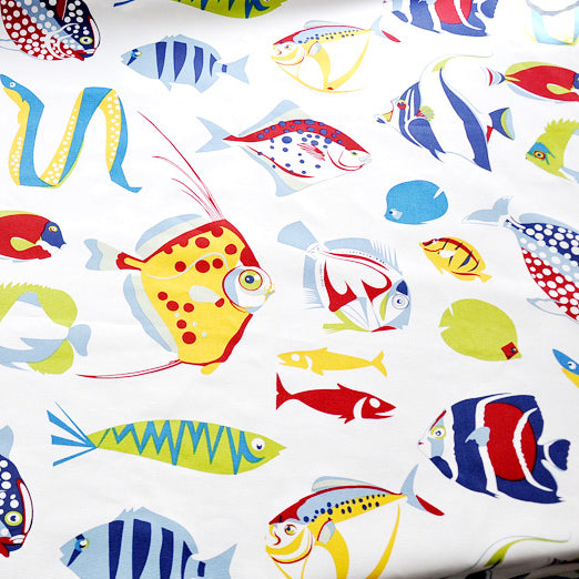 Ikat Cotton Printed Fish Design Fabric, GSM: 150-200 at Rs 110