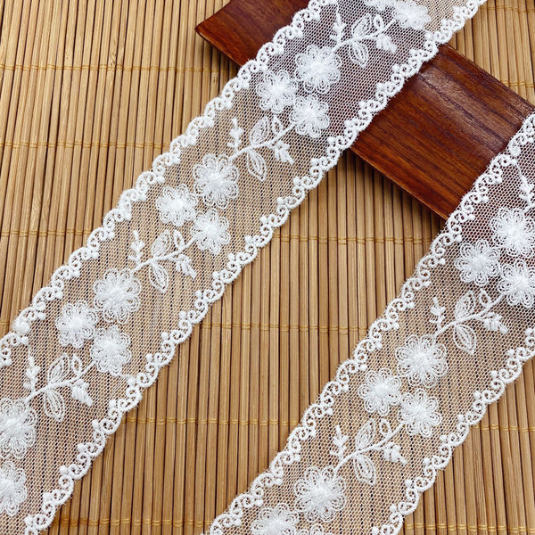 Lace Ribbon, Soft Lace Tape, Decor Lace Ribbon, 1 1/5 Inch X 10 Yards, Made  in Taiwan 
