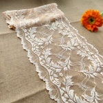 22cm Width x 180cm Length Feather Embroidery Lace Fabric