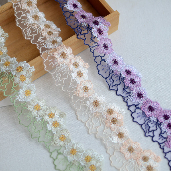 3 yards- 2.5 Endless Daisy lace – Americasfavors