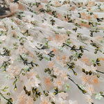 135cm Width x 90cm Length Luxury Vivid Colorful Branch Floral Embroidery Lace Fabric