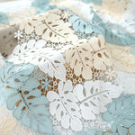 130cm Width x 95cm Length Hit Color Hollow out Big Leaf Embroidery Lace Fabric