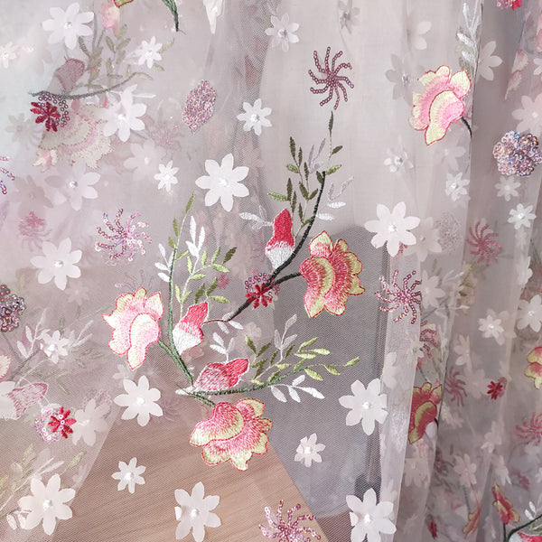 2 Yards of 9cm Width Premium Lolita Lace Floral Emboridery Lace Ruffle –  iriz Lace