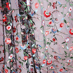 128cm Width Premium Floral Embroidery Lace Fabric by the Yard