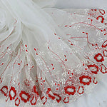 125cm Width x 95cm Length Floral Embroidery Lace Fabric