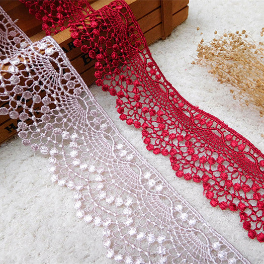 4cm Wide Lace Ribbons For Crafts Hollow Sewing Tulle Fabric For Bow Hair  Diy Decorative Flower Embroidery Handmade Material 2m