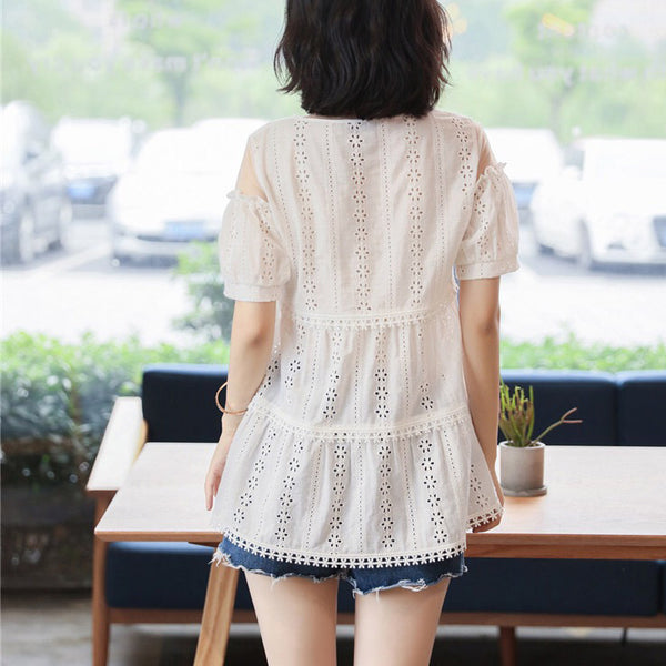140cm Width Hollow out vertical strip embroidery eyelet cotton lace fa ...